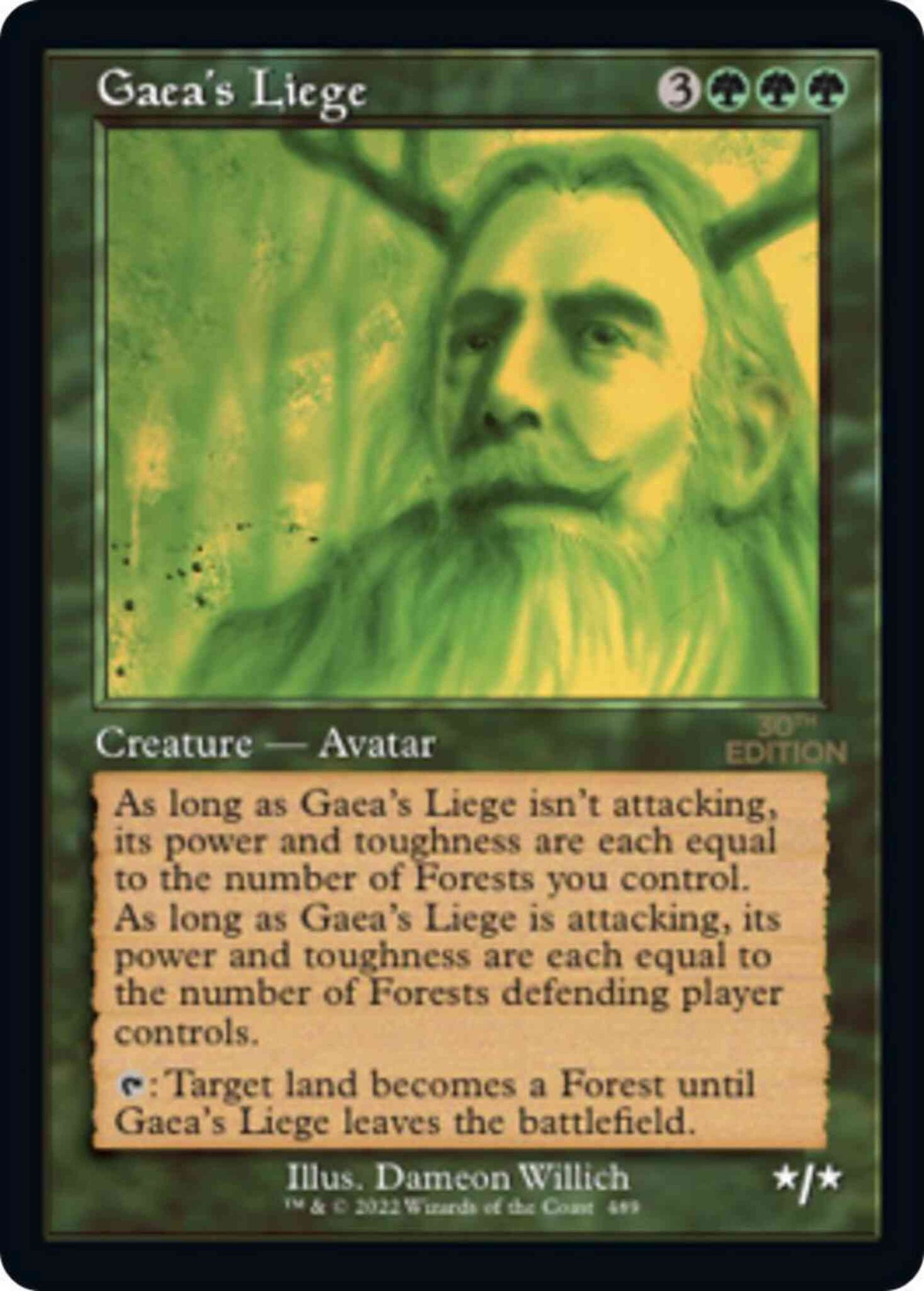 Gaea's Liege [489] [Retro Frame] [30th Anniversary Edition] [Non-Foil]
