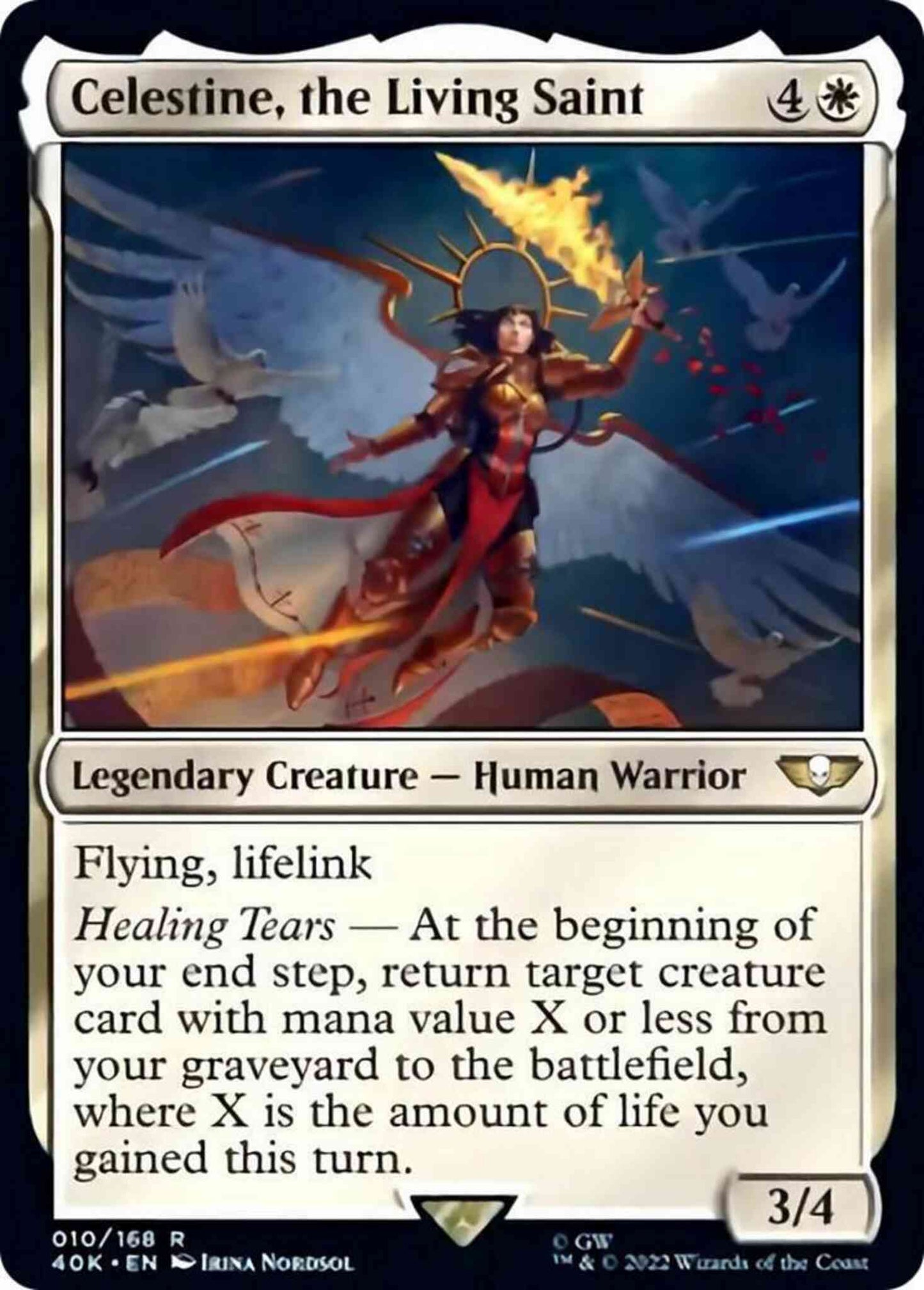 Celestine, the Living Saint [10] [Universes Beyond: Warhammer 40,000] [Non-Foil]