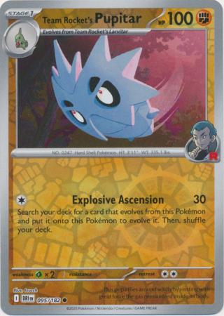 Team Rocket's Pupitar - 095/182 - Common [sv10-095] [Reverse Holo]