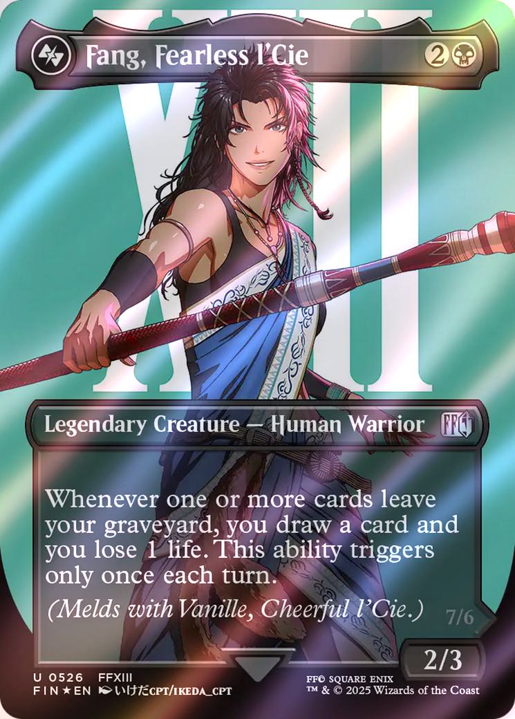 Fang, Fearless l'Cie // Ragnarok, Divine Deliverance [526] [Borderless] [Character] [FINAL FANTASY] [Surge Foil]