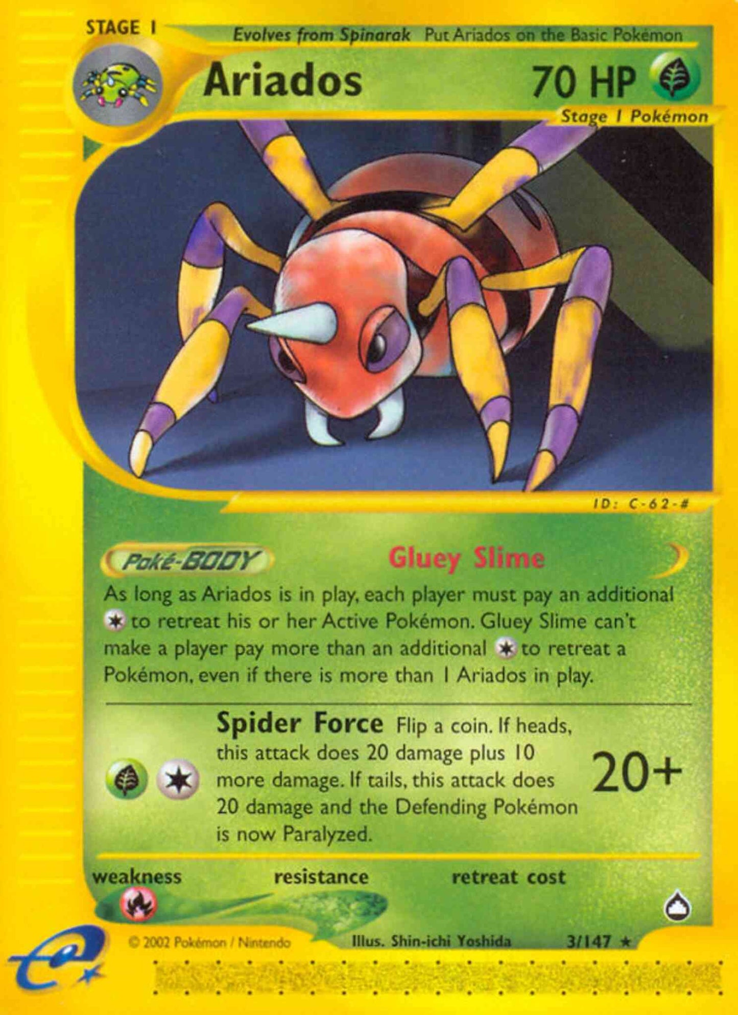Ariados - 3/147 - Rare [ecard2-3] [Reverse Holo]