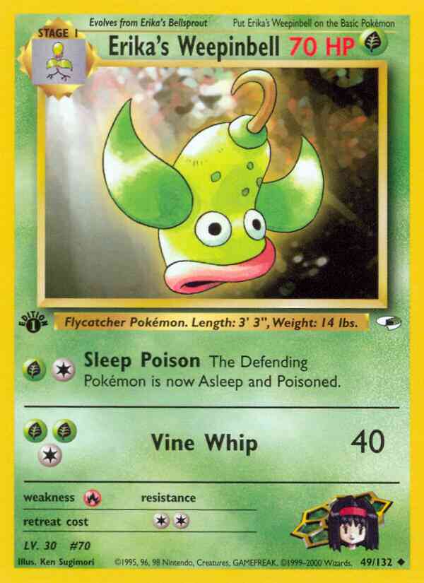 Erika's Weepinbell - 49/132 - Uncommon - 1st Edition [gym1-49] [Non-Holo]