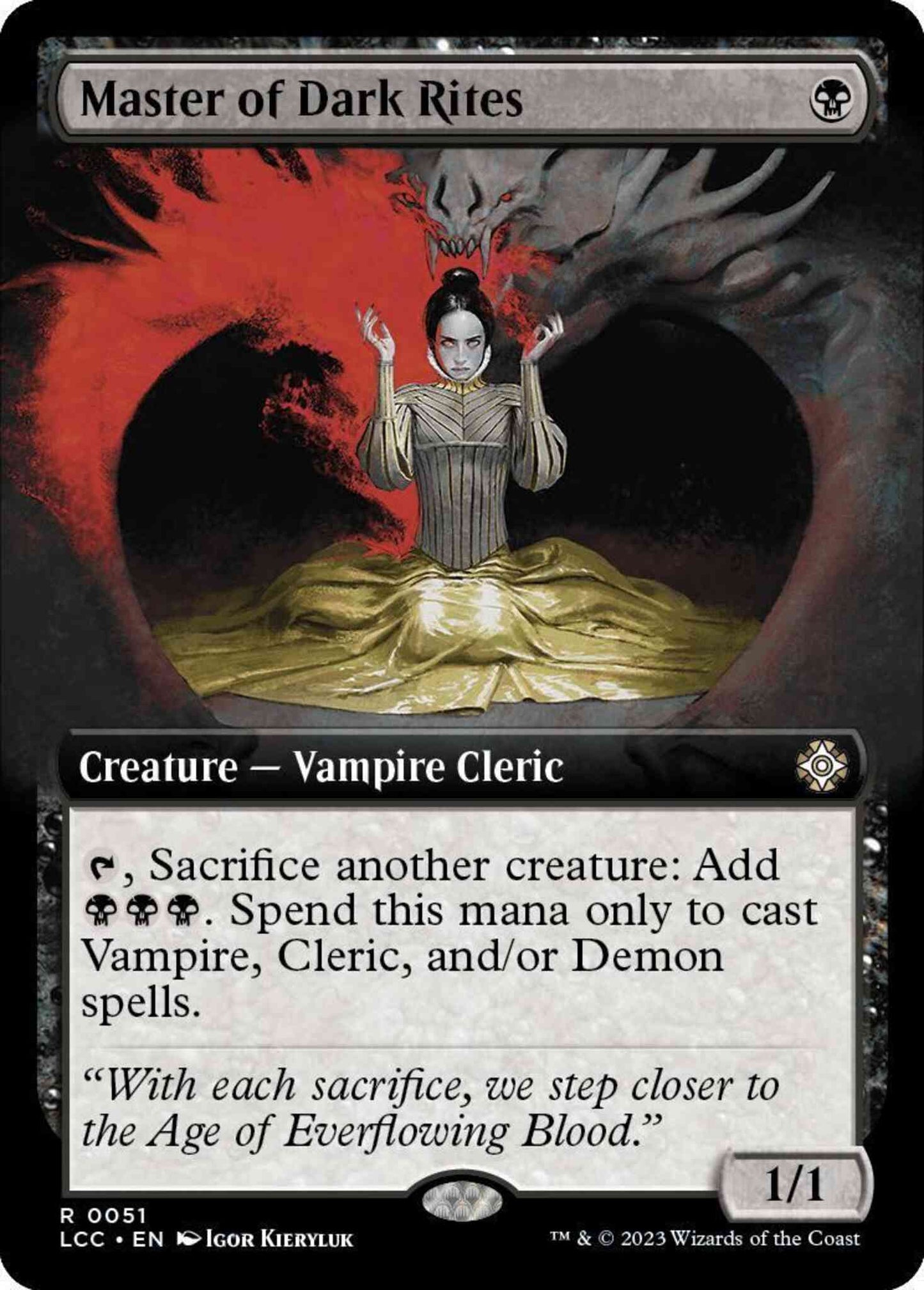 Master of Dark Rites [51] [Extended Art] [The Lost Caverns of Ixalan: Commander] [Non-Foil]