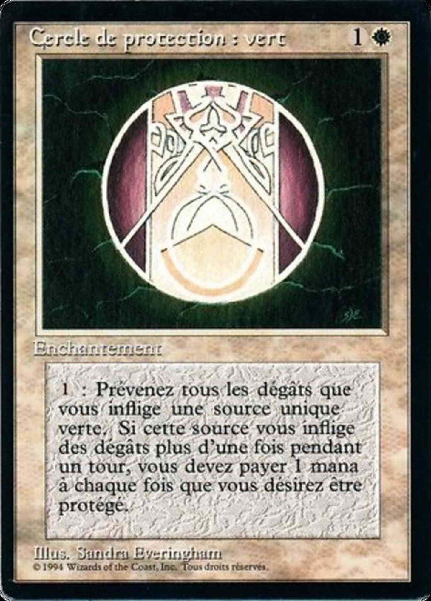 Circle of Protection: Green - French [11] [Foreign Black Border: French] [Non-Foil]