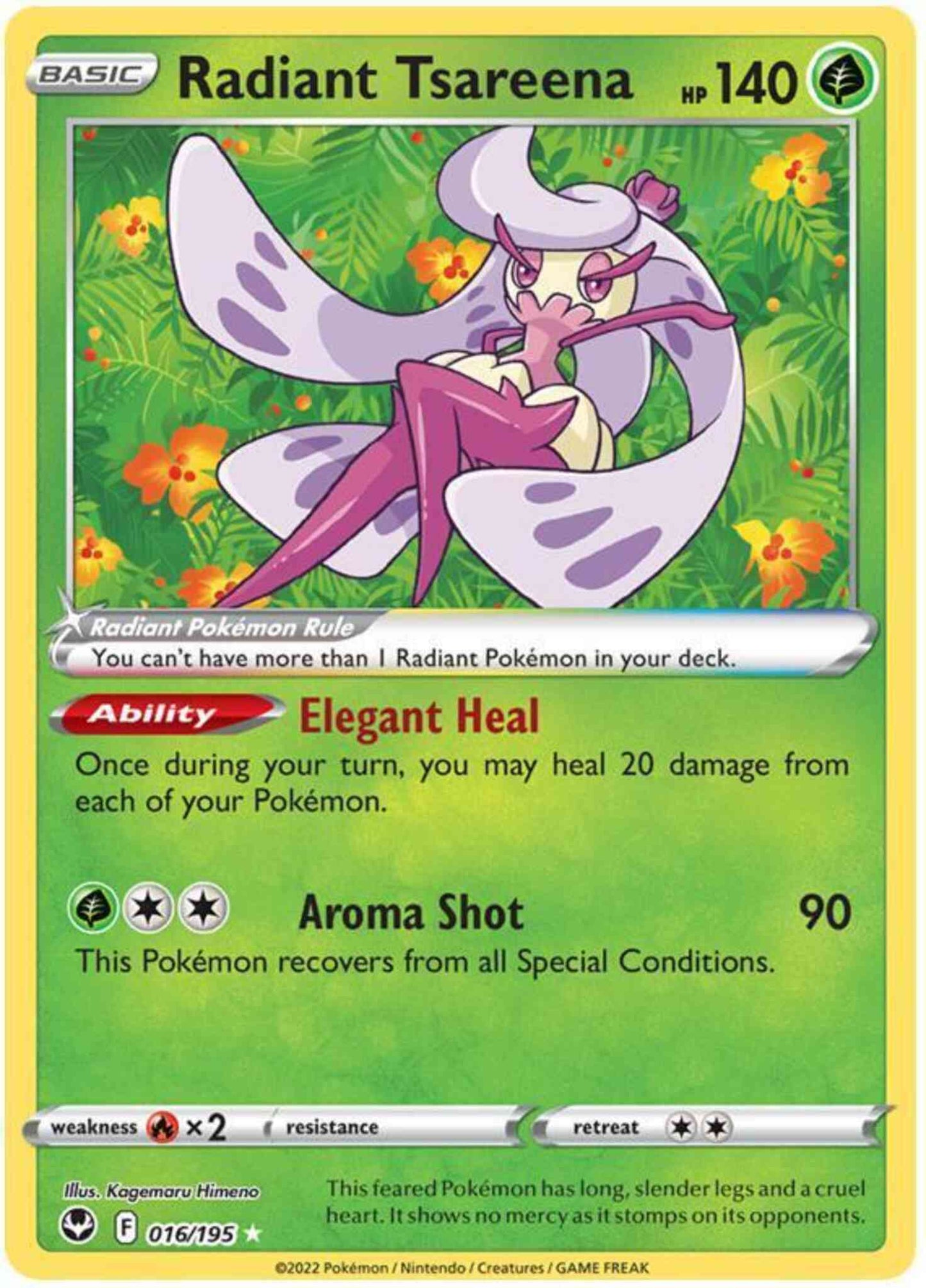 Radiant Tsareena - 016/195 - Radiant Rare [swsh12-016] [Holo]