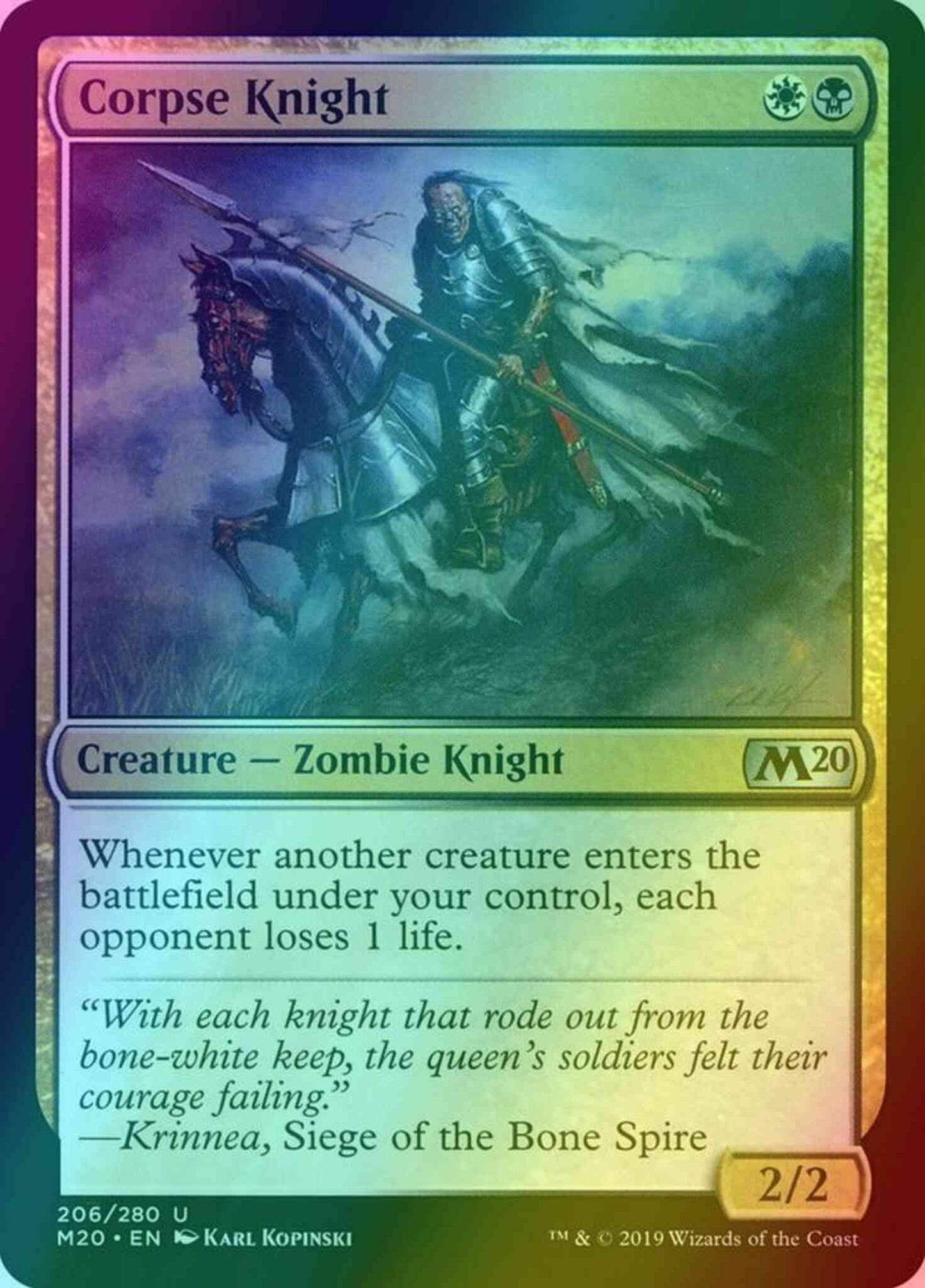 Corpse Knight [206] [Core Set 2020] [Foil]