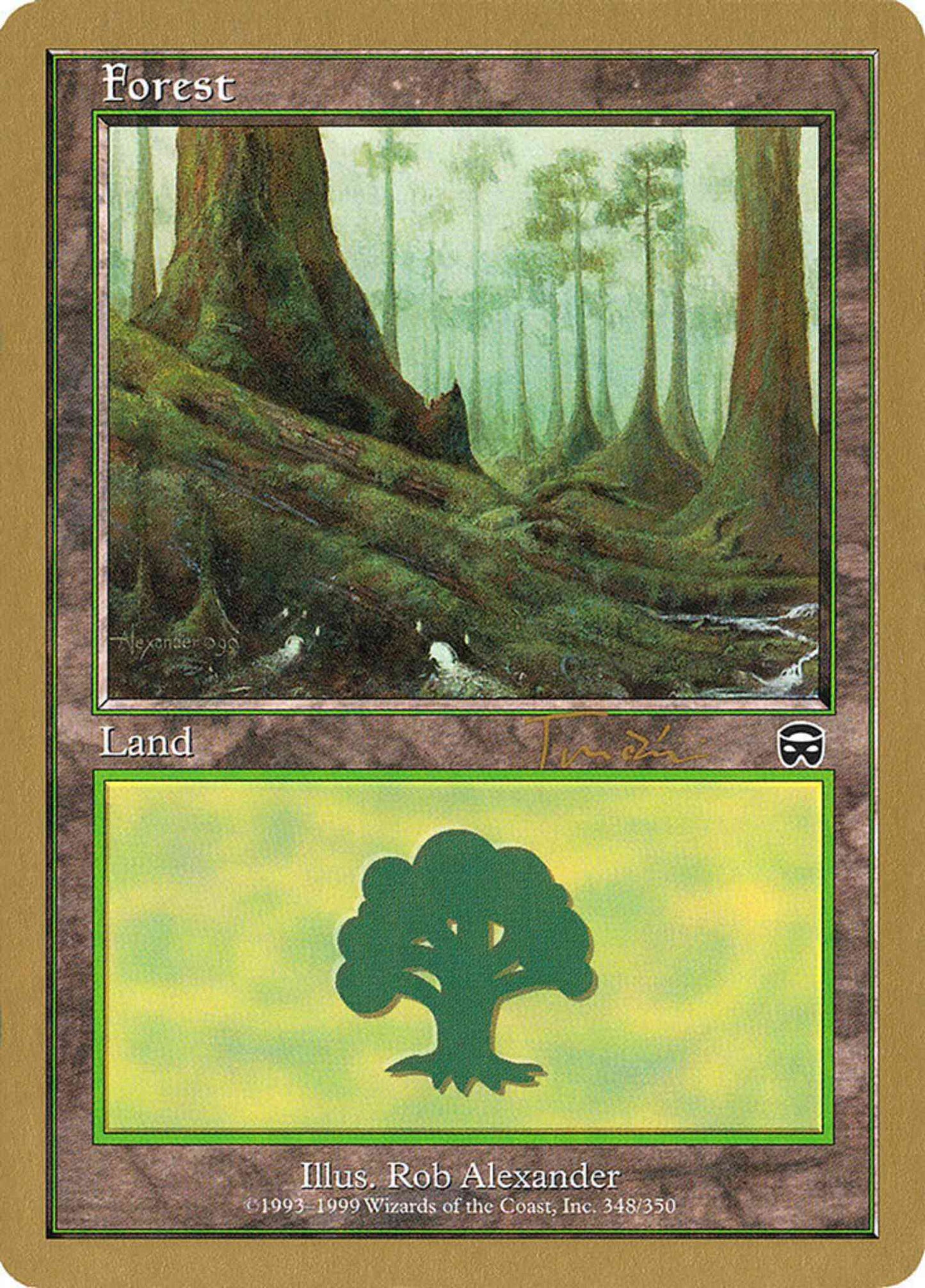 Forest [jt348] [348] [Masques Set Symbol] [World Championship Decks 2001] [Non-Foil]