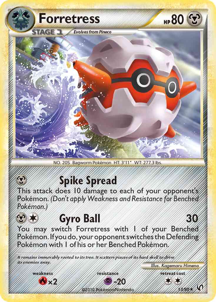 Forretress - 13/90 - Rare [hgss3-13] [Reverse Holo]