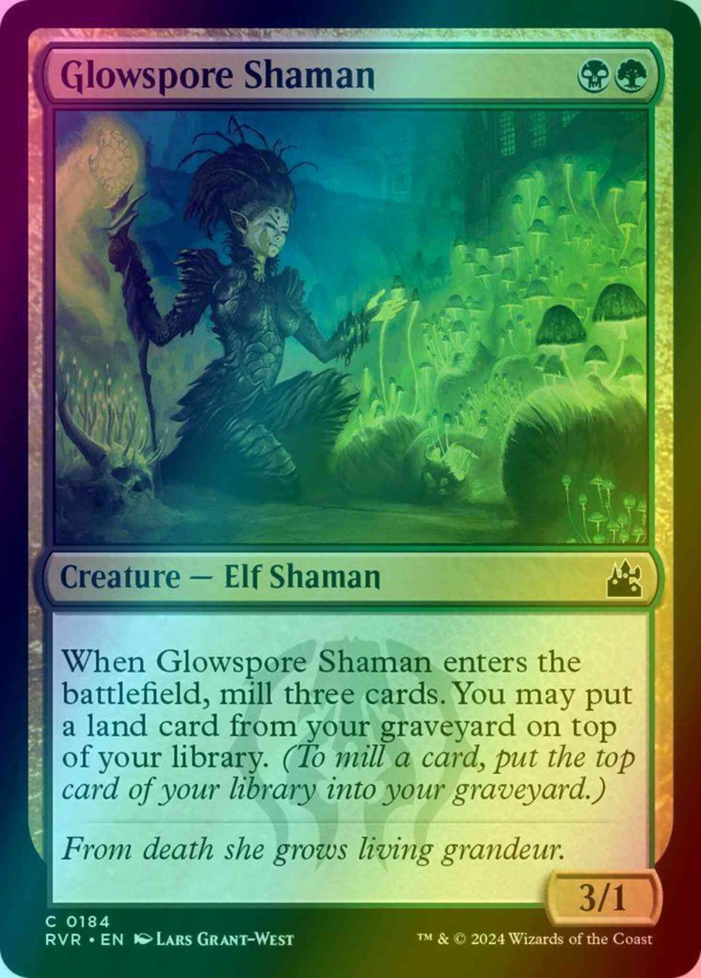 Glowspore Shaman [184] [Ravnica Remastered] [Foil]