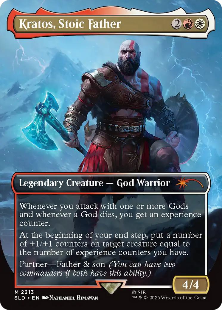 Kratos, Stoic Father [2213] [Borderless] [God of War: Norse] [Secret Lair Drop] [Non-Foil]