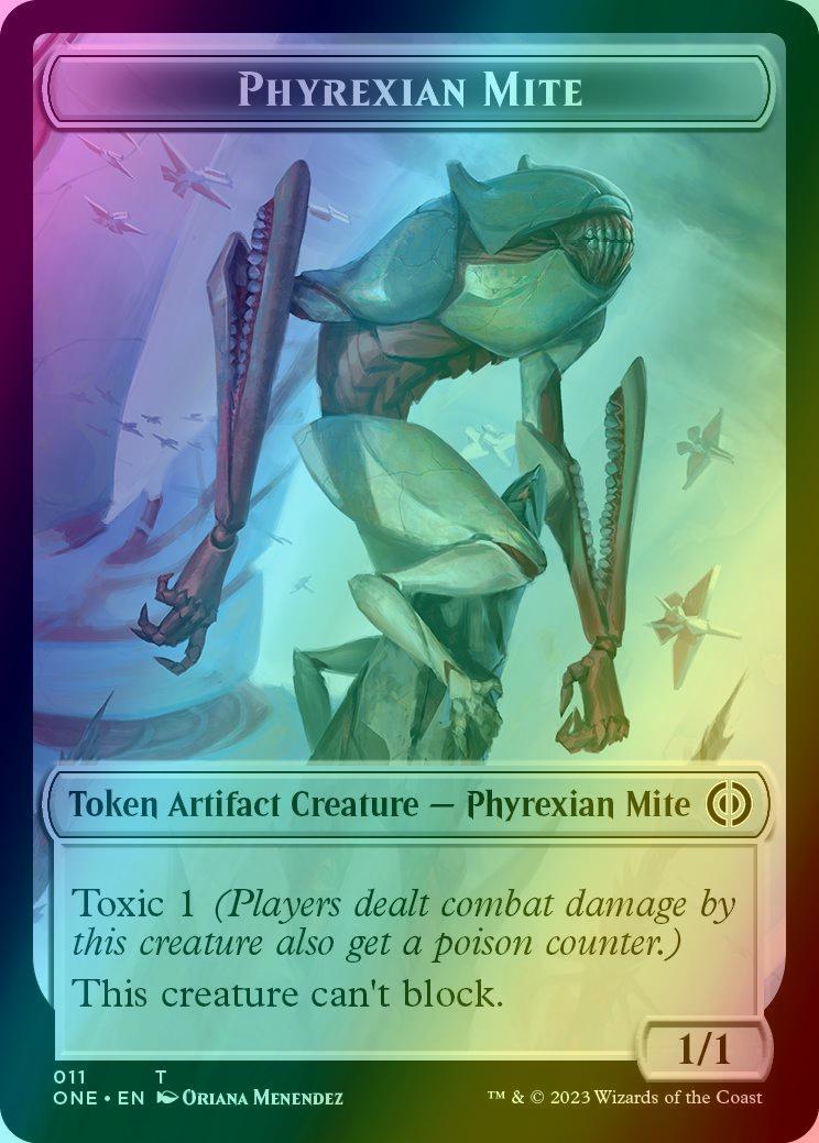 Phyrexian Beast Token (06) // Phyrexian Mite Token (11) [Phyrexia: All Will Be One: Tokens] [Foil]