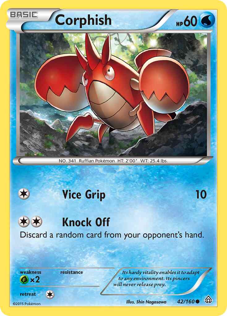 Corphish - 42/160 - Common [xy5-42] [Non-Holo]
