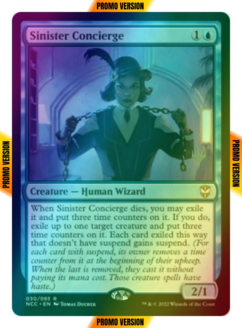 Sinister Concierge [Promo Pack] [30p] [Streets of New Capenna: Commander: Promos] [Foil]