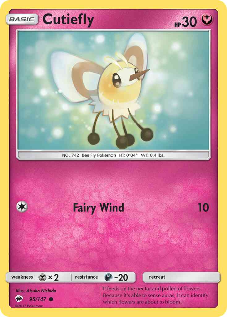 Cutiefly - 95/147 - Common [sm3-95] [Reverse Holo]