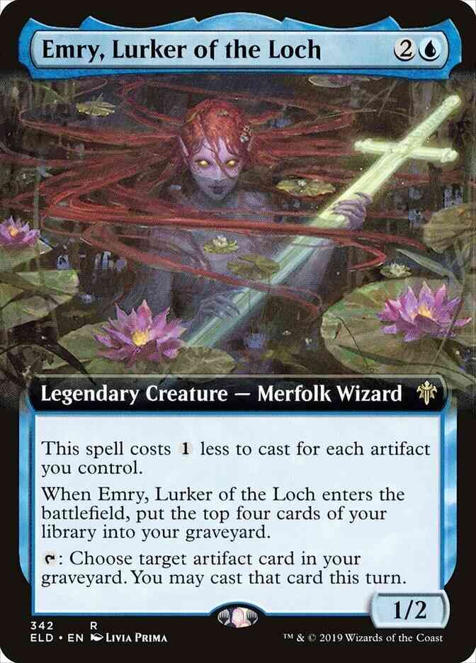 Emry, Lurker of the Loch [342] [Extended Art] [Throne of Eldraine] [Non-Foil]