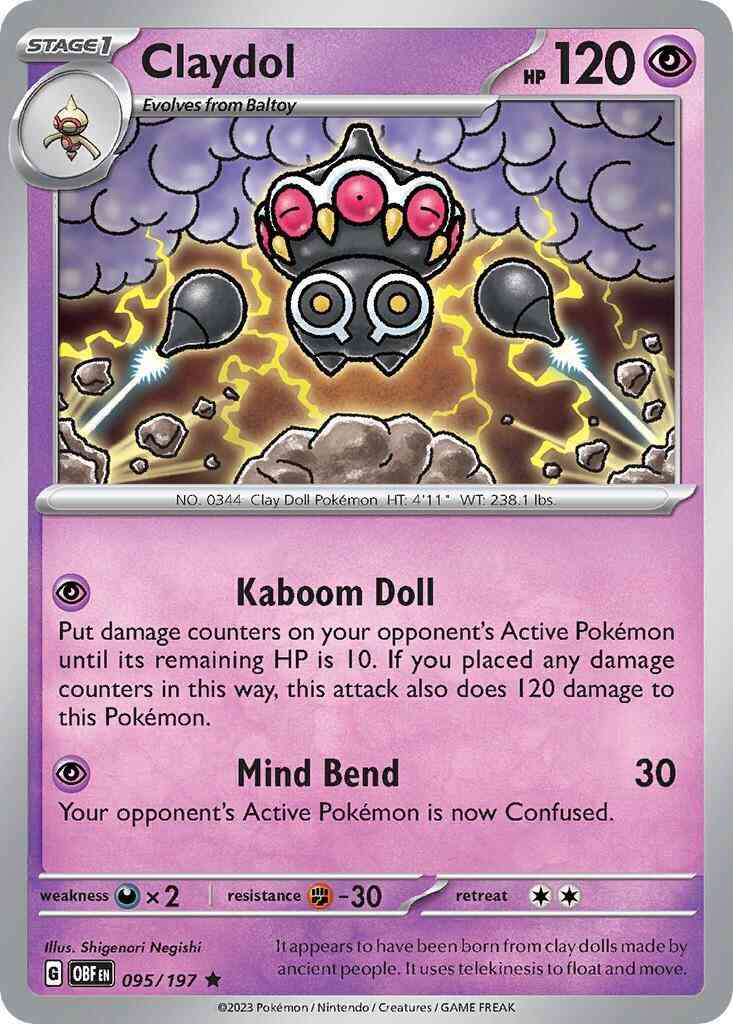 Claydol - 095/197 - Rare [sv03-095] [Holo]