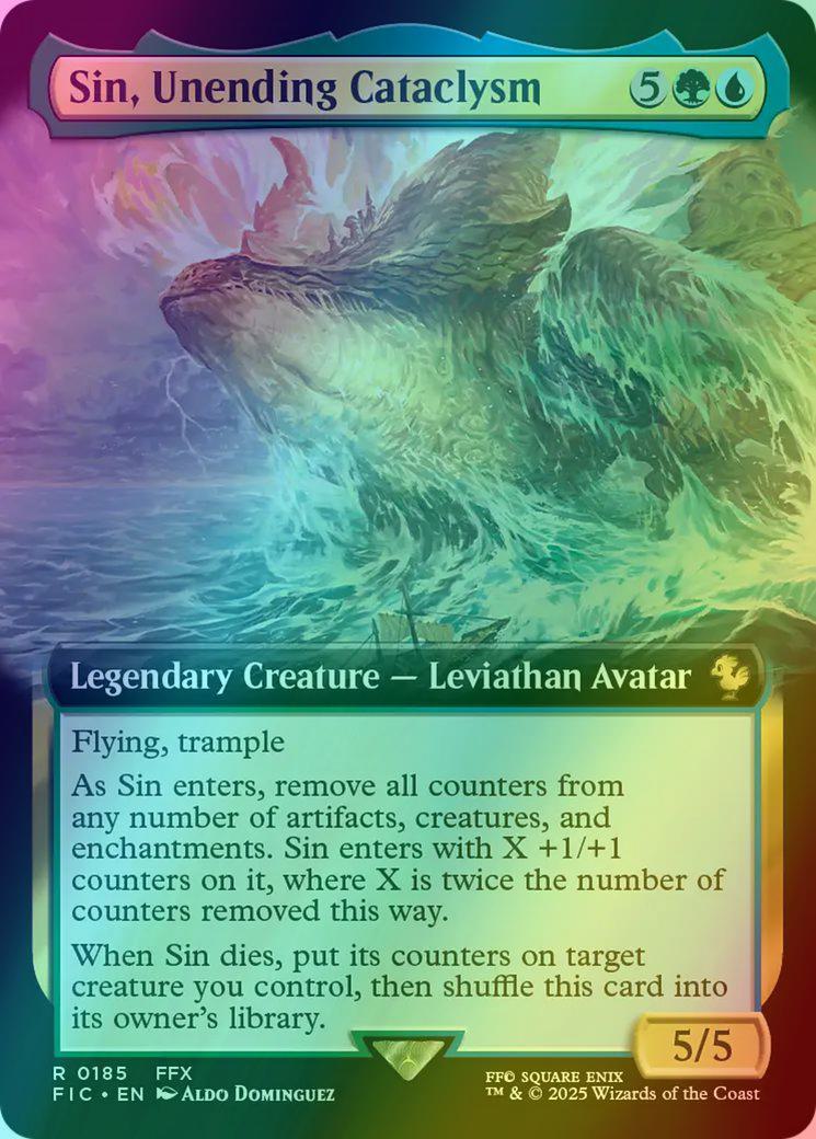 Sin, Unending Cataclysm [185] [Extended Art] [FINAL FANTASY: Commander] [Foil]