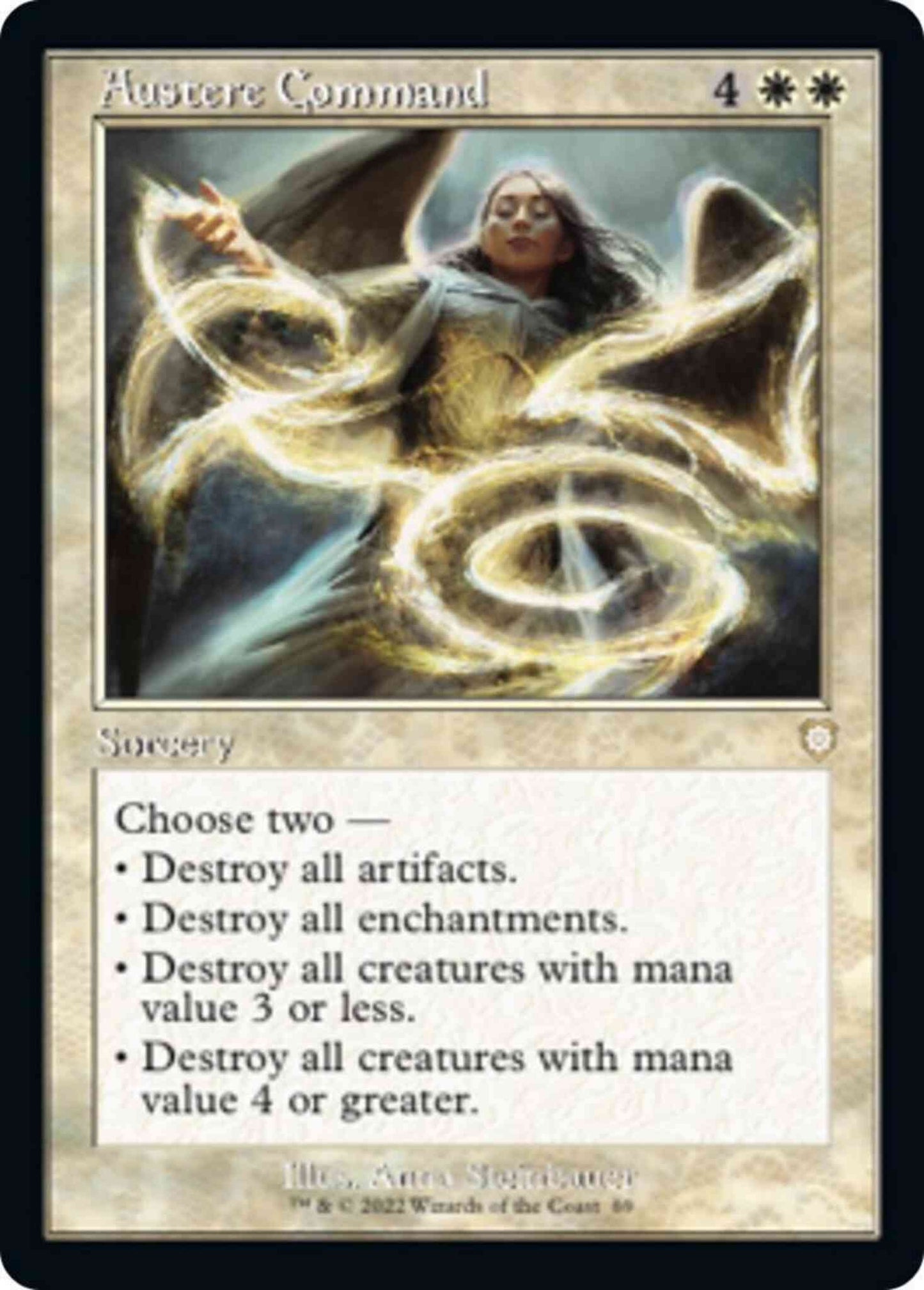 Austere Command [69] [Retro Frame] [The Brothers' War: Commander] [Non-Foil]