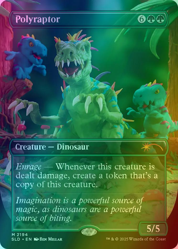 Polyraptor [2194] [Borderless] [Play-Doh] [Secret Lair Drop] [Rainbow Foil]