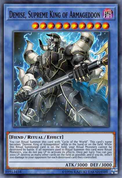 Demise, Supreme King of Armageddon - CYHO-EN030 - Rare - Unlimited