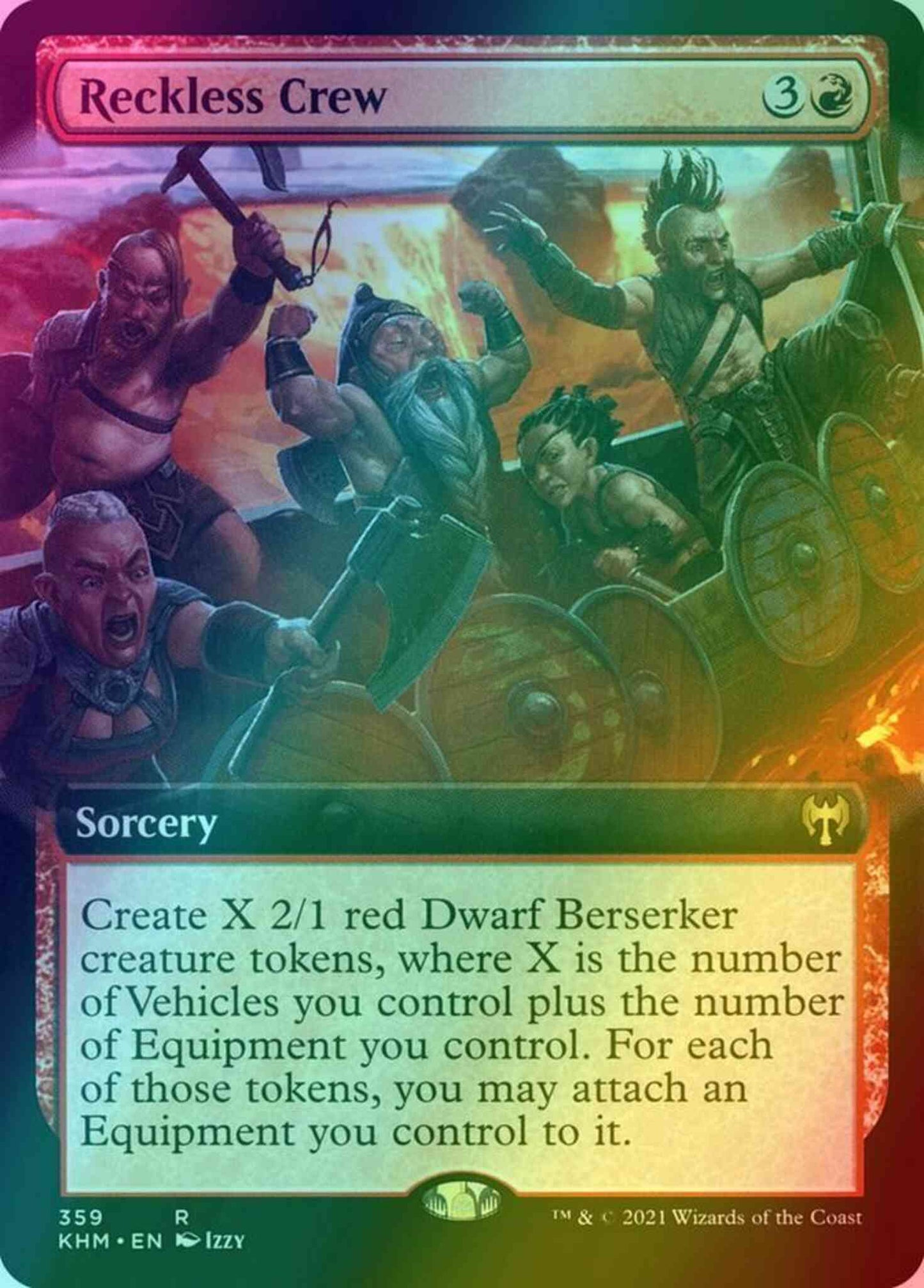 Reckless Crew [359] [Extended Art] [Kaldheim] [Foil]