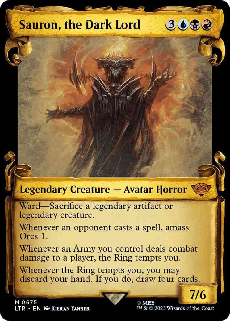 Sauron, the Dark Lord [675] [Scrolls Showcase] [The Lord of the Rings: Tales of Middle-earth] [Non-Foil]