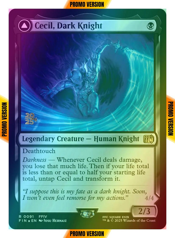Cecil, Dark Knight // Cecil, Redeemed Paladin [91s] [Prerelease] [FINAL FANTASY: Promos] [Foil]