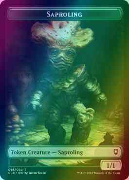 Saproling Token (14) // Treasure Token (17) [Commander Legends: Battle for Baldur's Gate: Tokens] [Foil]