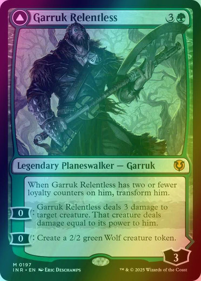 Garruk Relentless // Garruk, the Veil-Cursed [197] [Innistrad Remastered] [Foil]