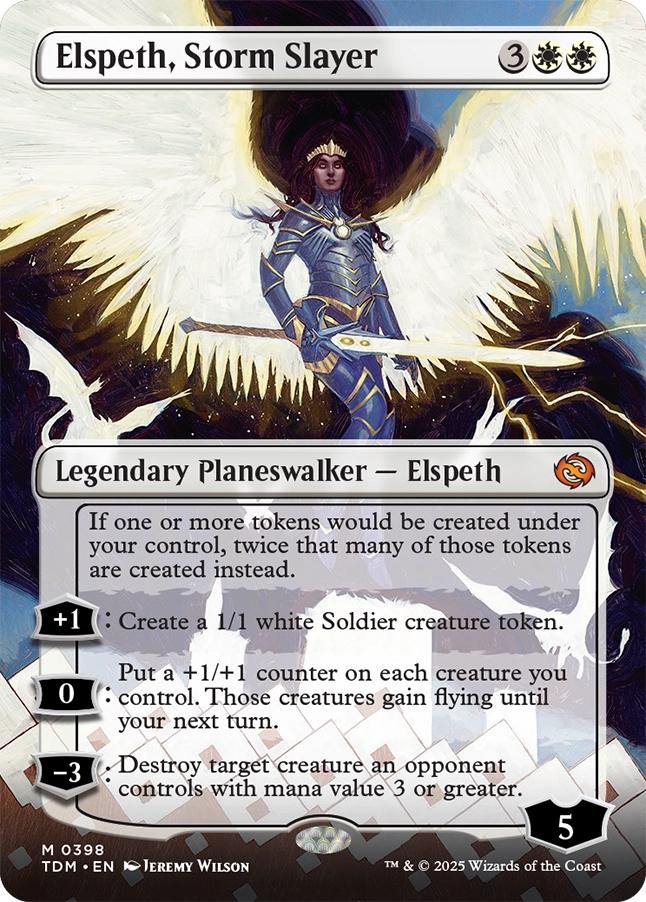 Elspeth, Storm Slayer [398] [Borderless] [Tarkir: Dragonstorm] [Non-Foil]