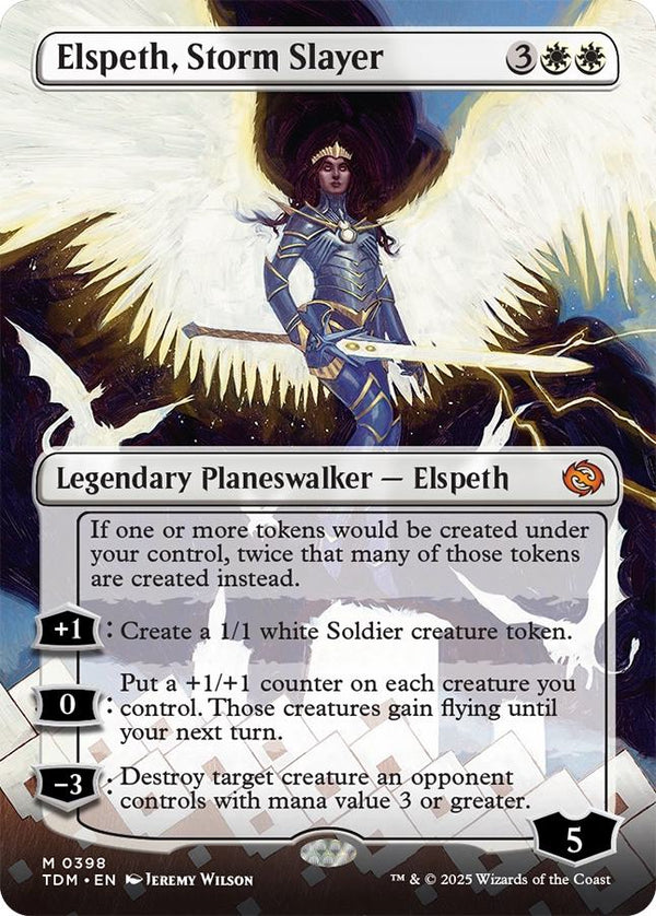 Elspeth, Storm Slayer [398] [Borderless] [Tarkir: Dragonstorm] [Non-Foil]
