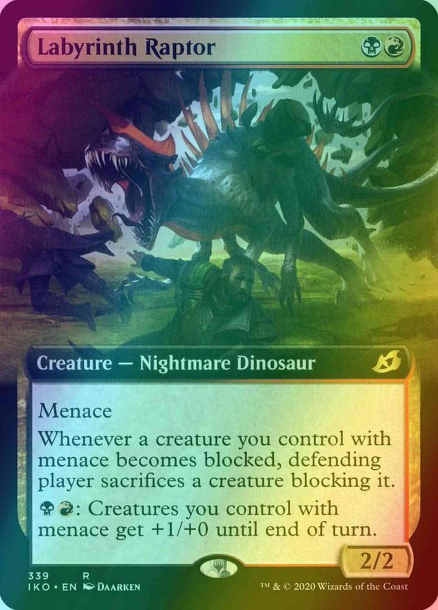 Labyrinth Raptor [339] [Extended Art] [Ikoria: Lair of Behemoths] [Foil]