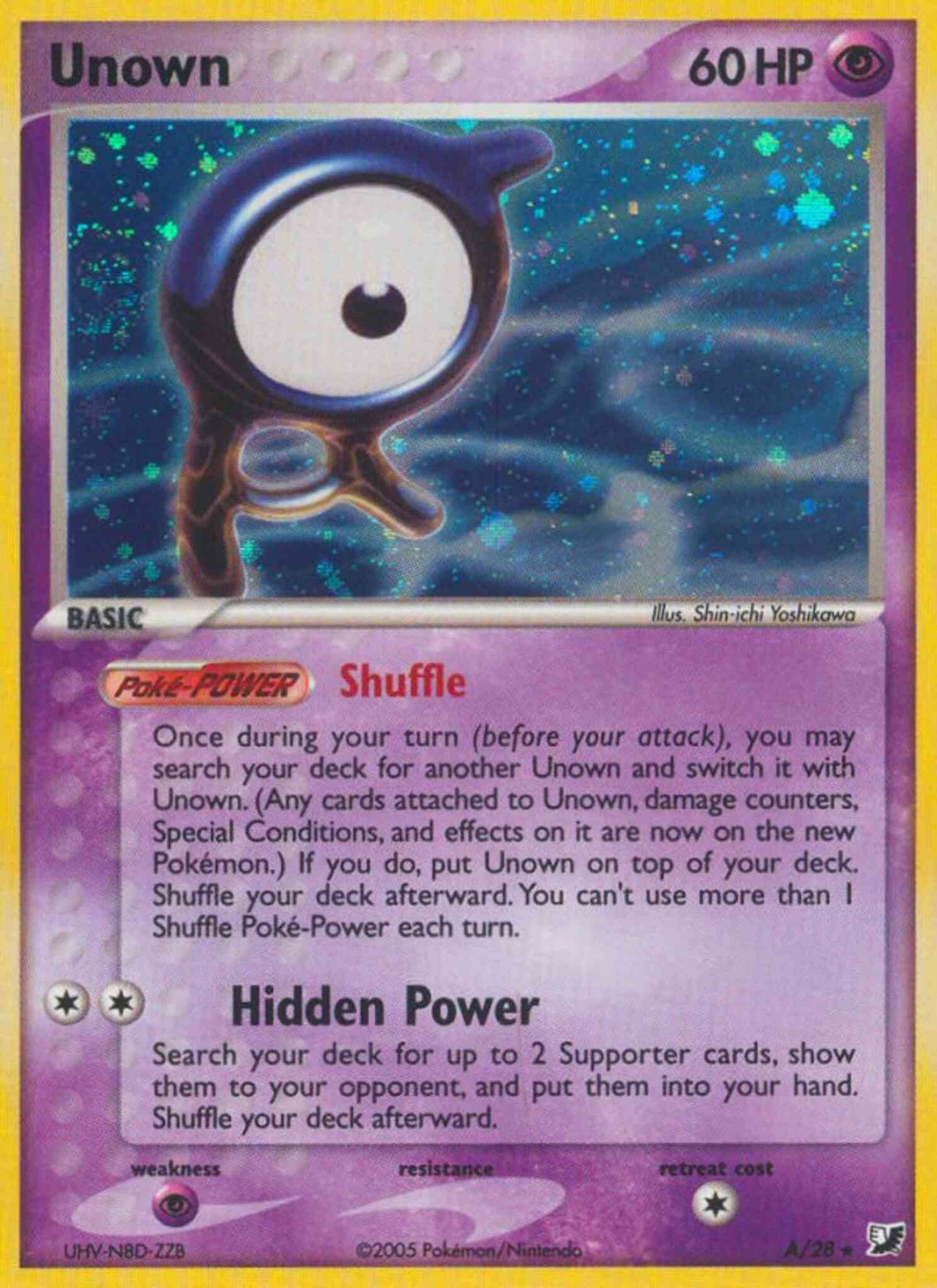 Unown - A/28 - Rare Holo [ex10-A] [Holo]