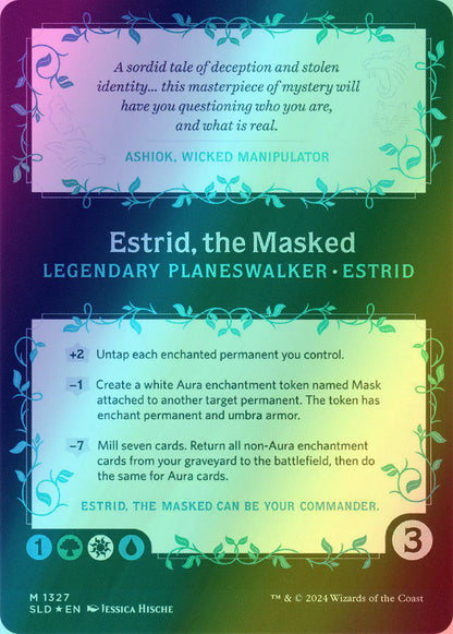 Estrid, the Masked // Estrid, the Masked [1327] [Borderless] [The Fairest Drop of All] [Secret Lair Drop] [Foil]