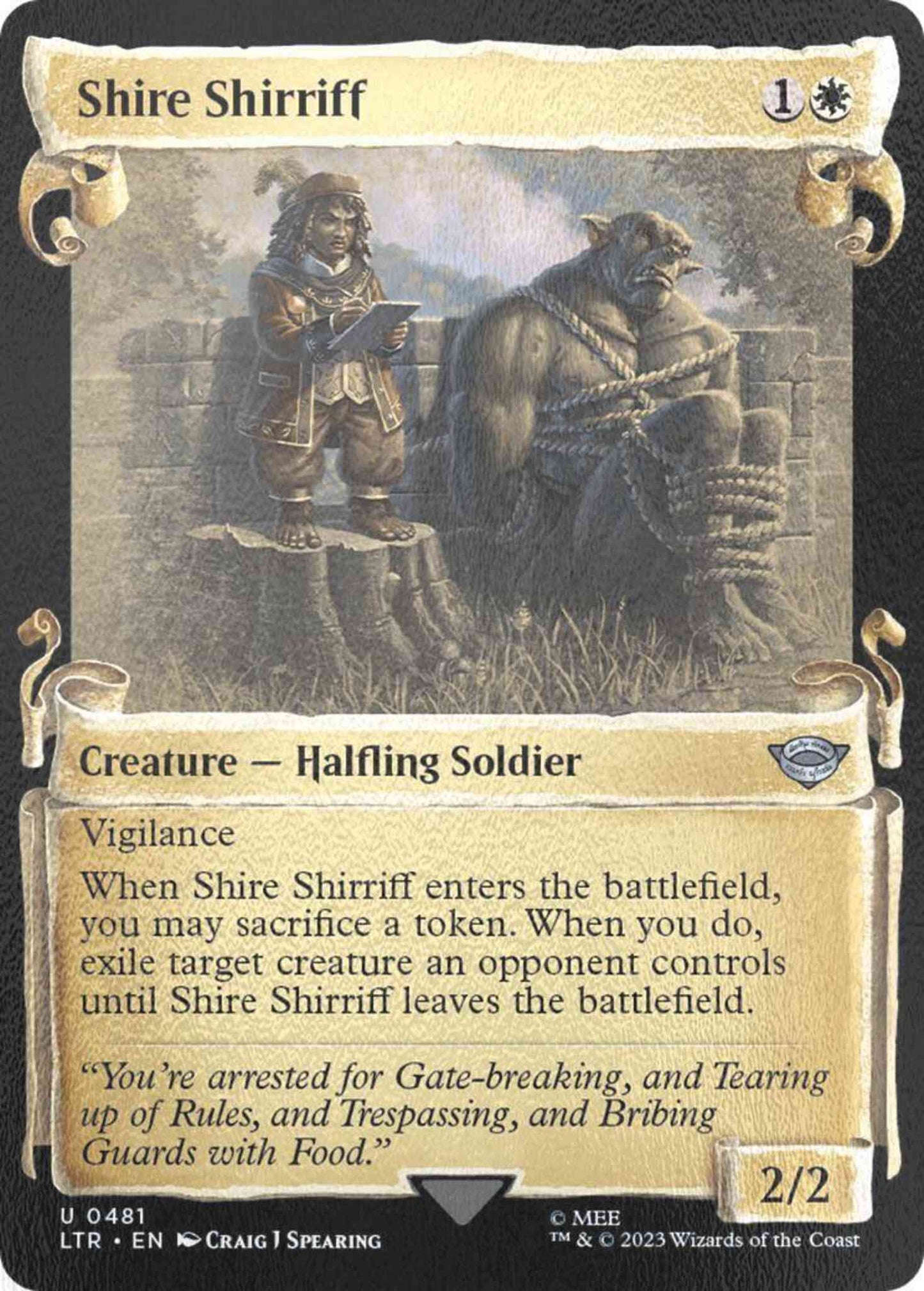 Shire Shirriff [481] [Scrolls Showcase] [The Lord of the Rings: Tales of Middle-earth] [Silver Foil]