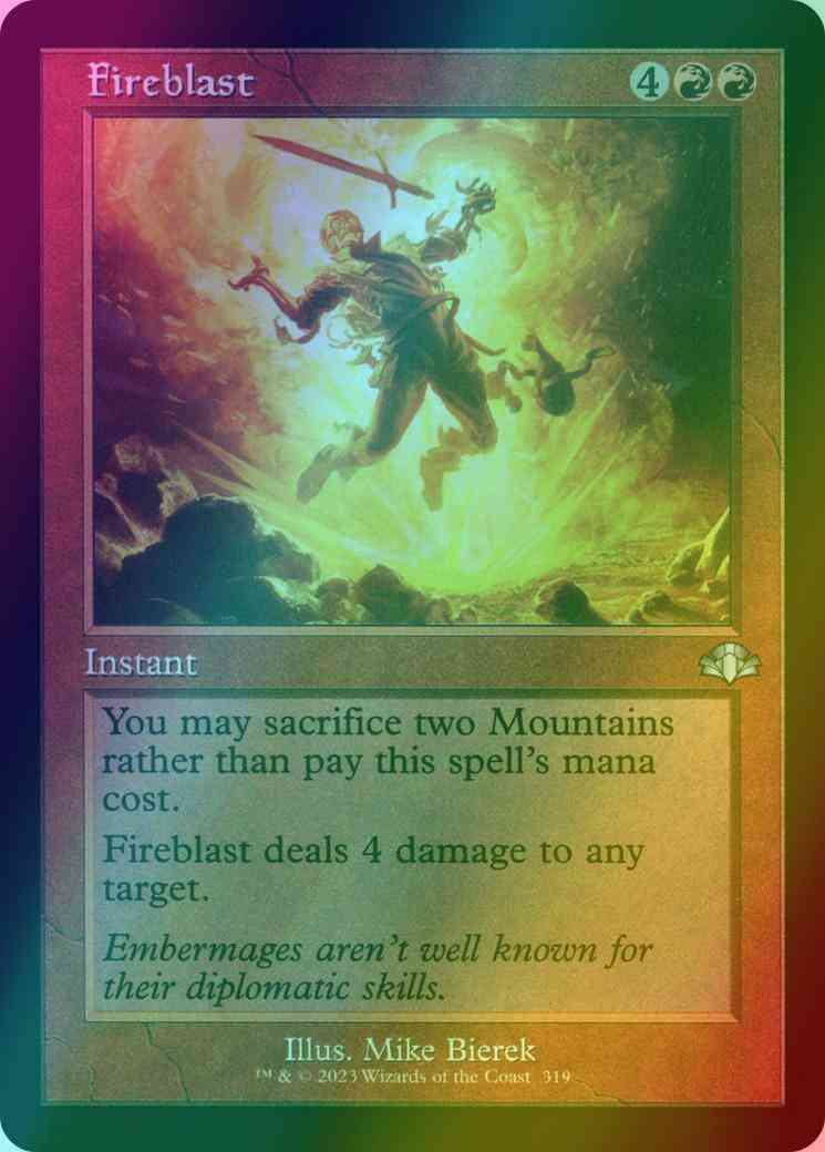 Fireblast [319] [Retro Frame] [Dominaria Remastered] [Foil]