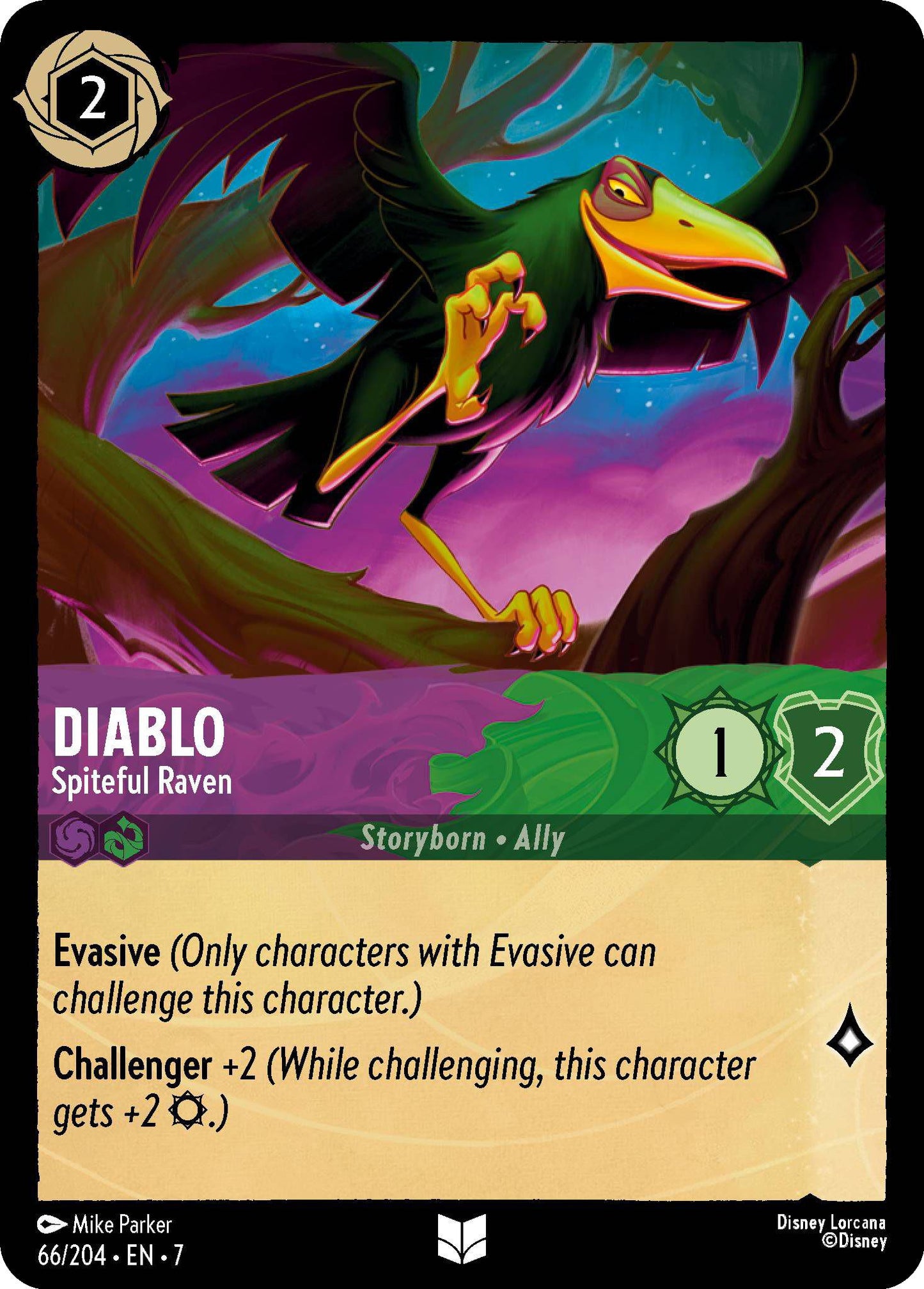 Diablo - Spiteful Raven - 66/204 [Archazia's Island] [Non-Foil]
