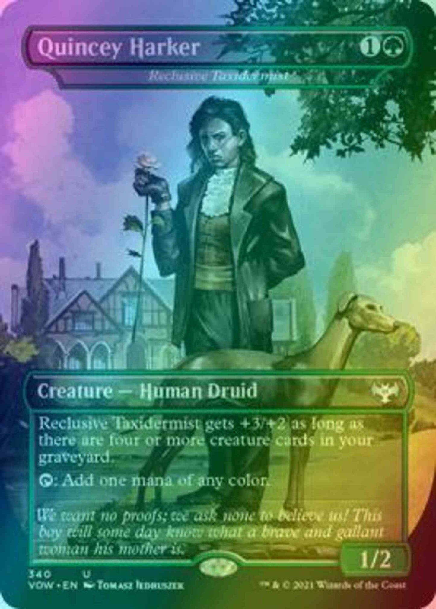 Quincey Harker - Reclusive Taxidermist [340] [Dracula Series] [Innistrad: Crimson Vow] [Foil]