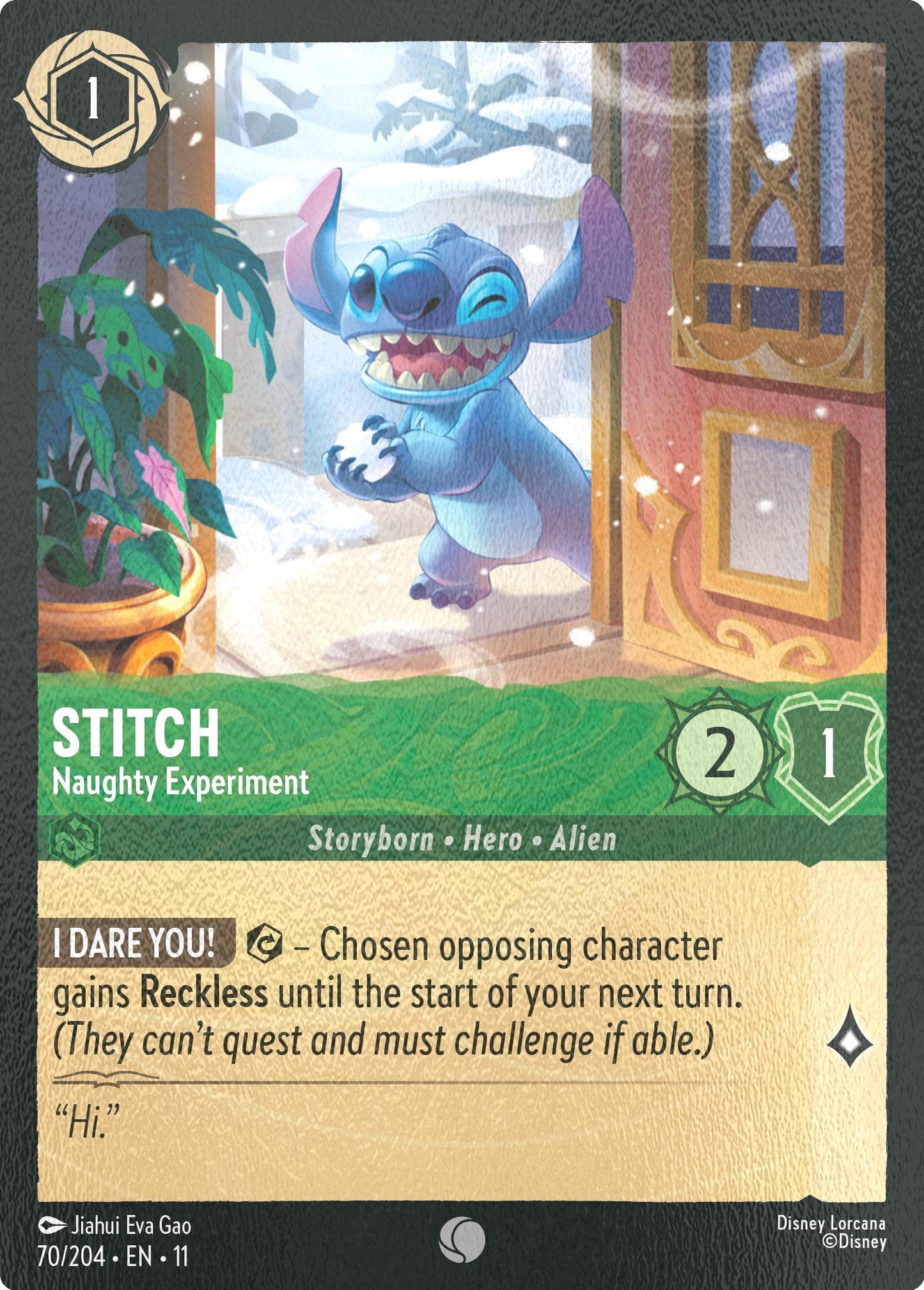 Stitch - Naughty Experiment - 70/204 [Winterspell] [Cold Foil]