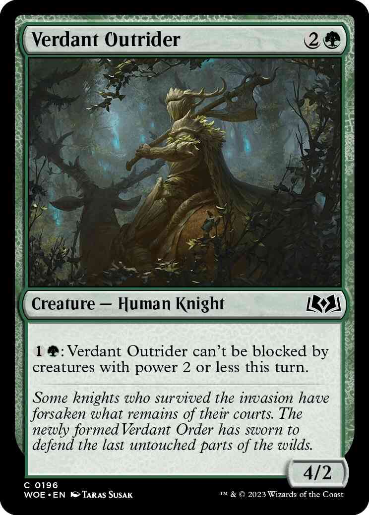 Verdant Outrider [196] [Wilds of Eldraine] [Non-Foil]