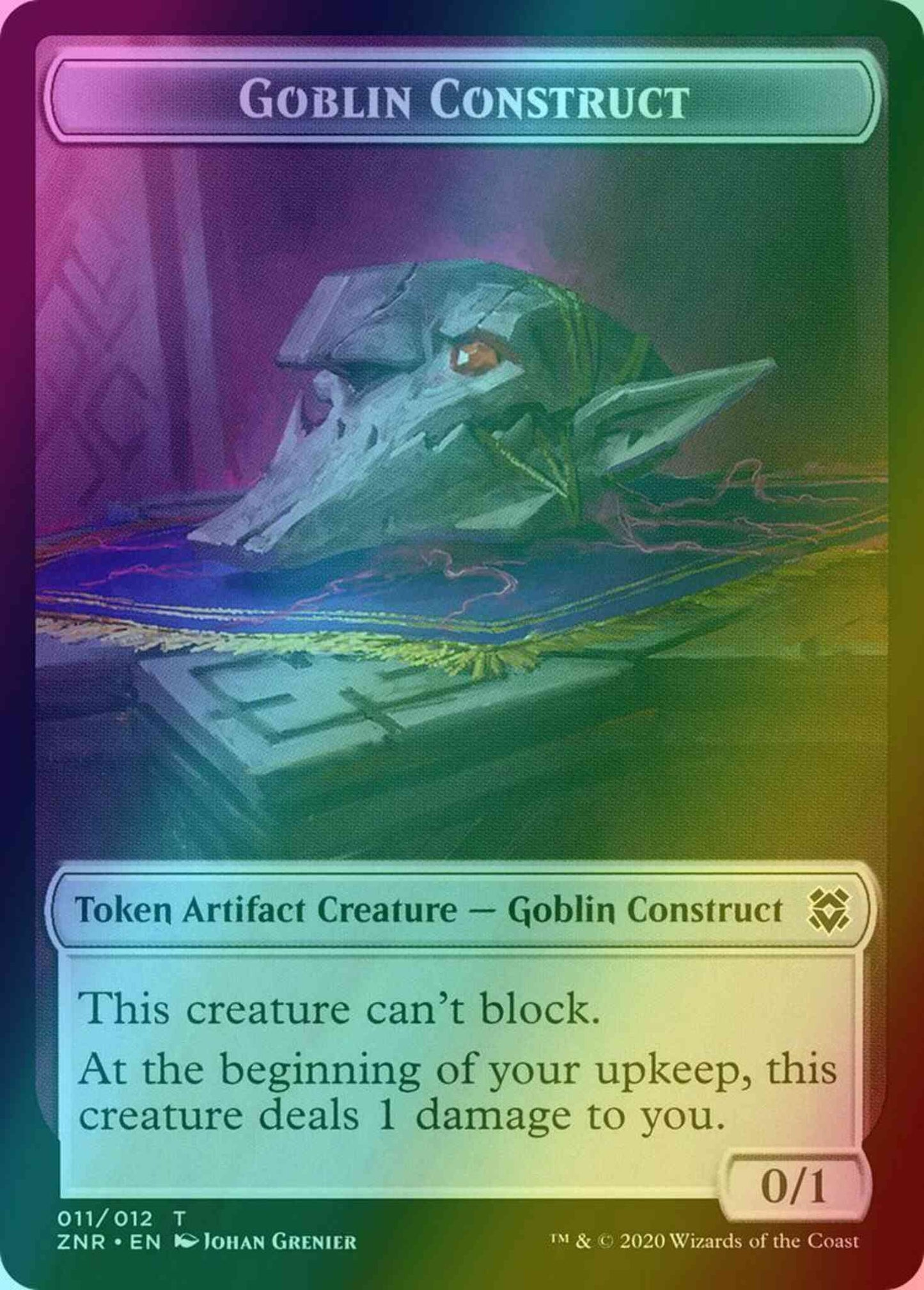 Goblin Construct Token (11) // Illusion Token (06) [Zendikar Rising Tokens] [Foil]