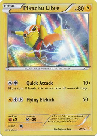 Pikachu Libre - 30/30 - [XY Trainer Kit: Pikachu Libre & Suicune (Pikachu Libre)] [Holo]
