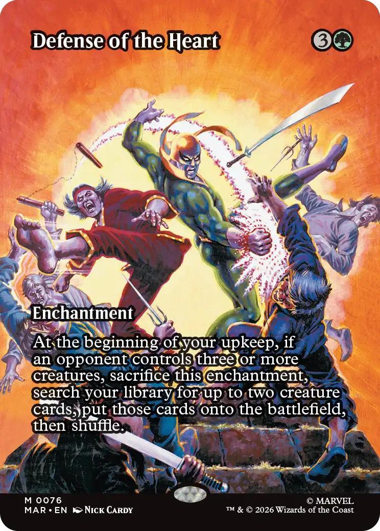 Defense of the Heart [76] [Borderless] [Source Material] [Marvel Universe] [Non-Foil]