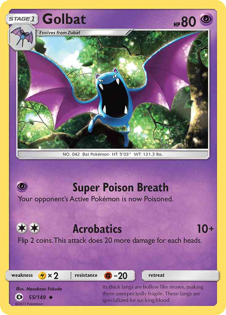 Golbat - 55/149 - Uncommon [sm1-55] [Non-Holo]