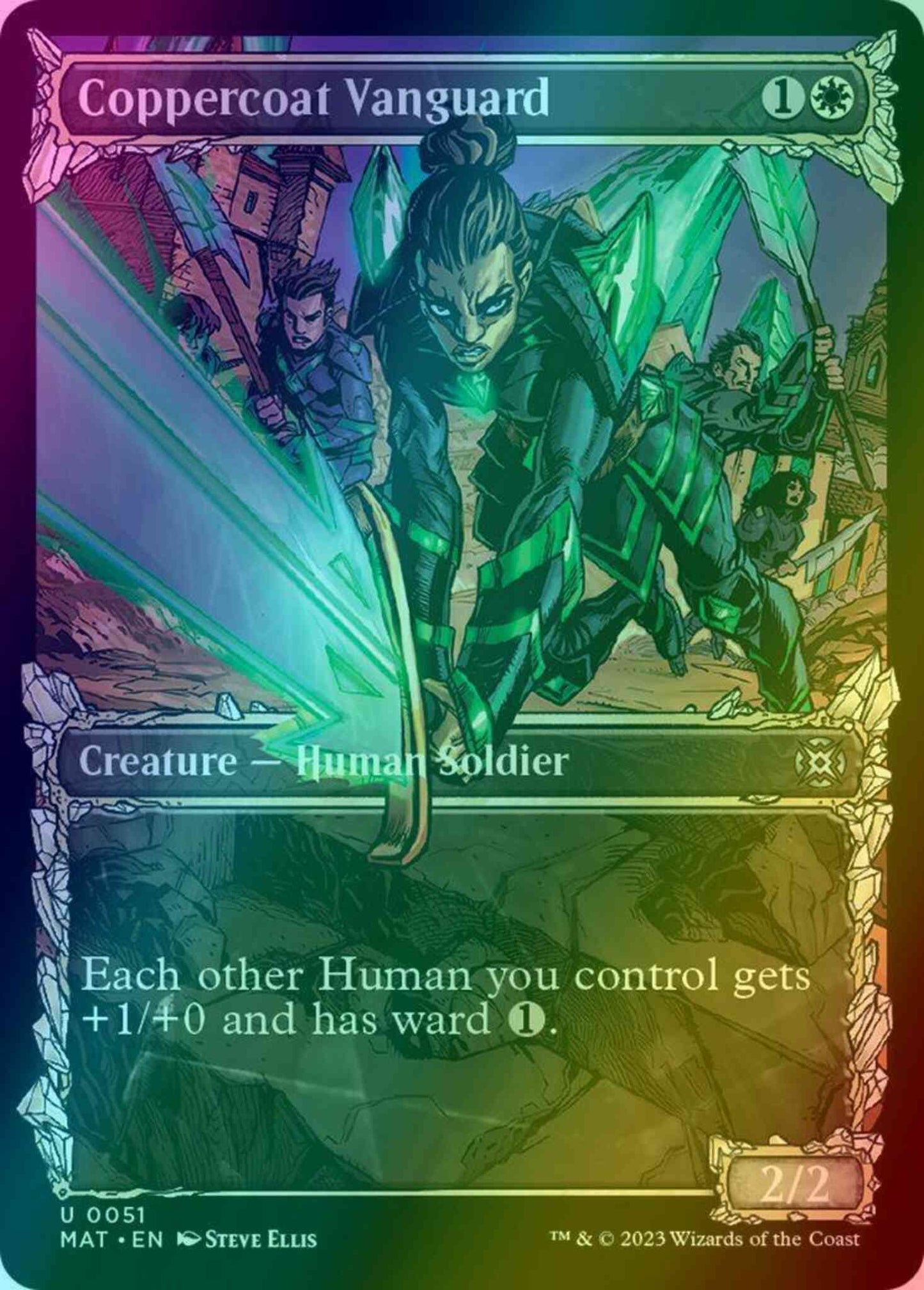 Coppercoat Vanguard [51] [Planar Showcase] [March of the Machine: The Aftermath] [Foil]