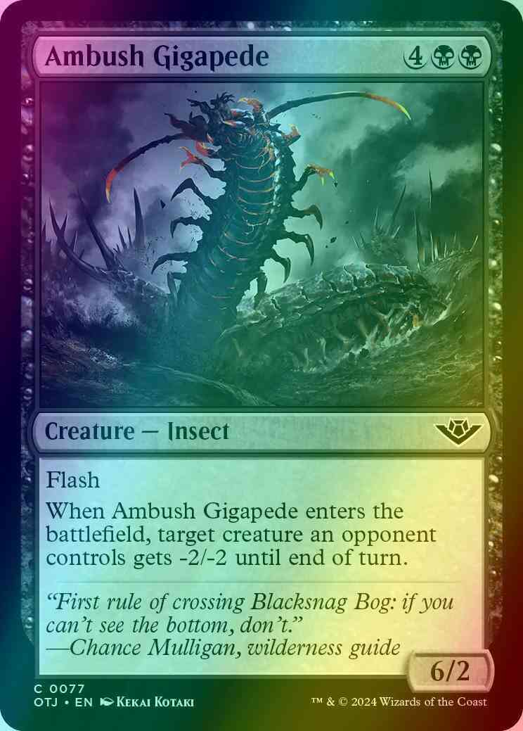 Ambush Gigapede [77] [Outlaws of Thunder Junction] [Foil]