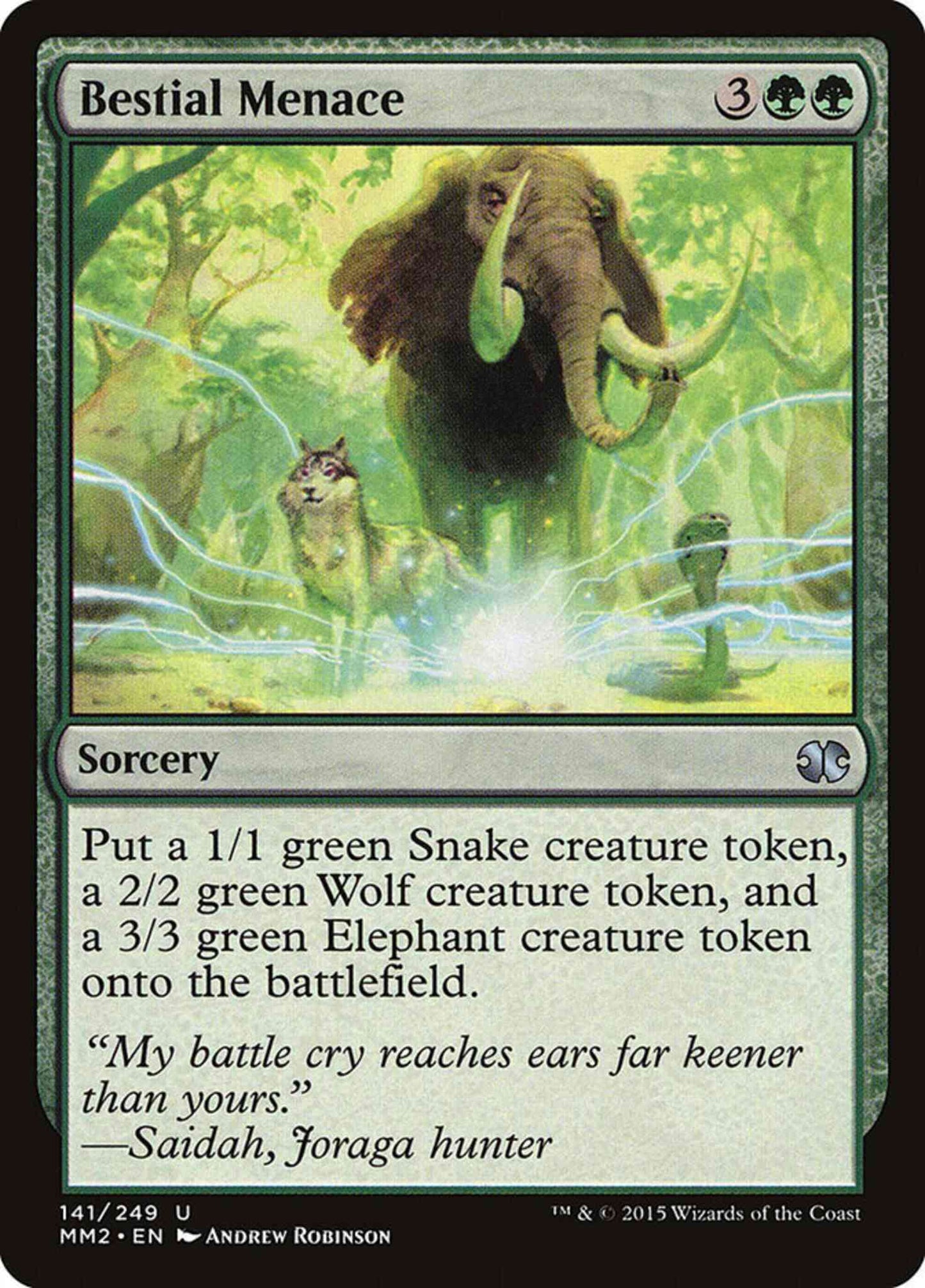 Bestial Menace [141] [Modern Masters 2015] [Non-Foil]