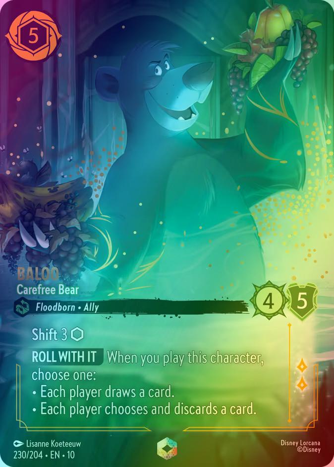 Baloo - Carefree Bear (Enchanted) - 230/204 [Whispers in the Well] [Holofoil]