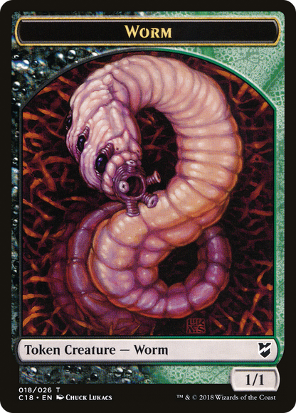 Cat Warrior Token (15) // Worm Token (18) [Commander 2018 Tokens] [Non-Foil]