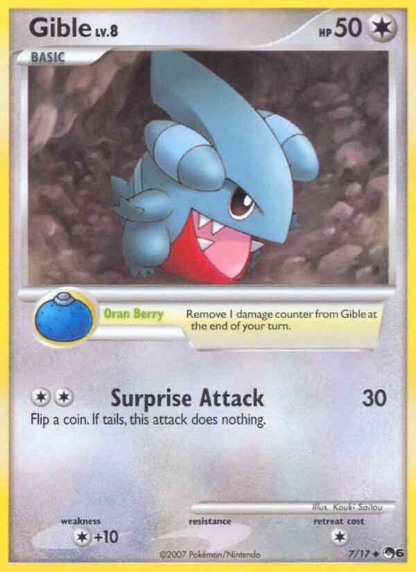 Gible - 7/17 - Uncommon [pop6-7] [Non-Holo]